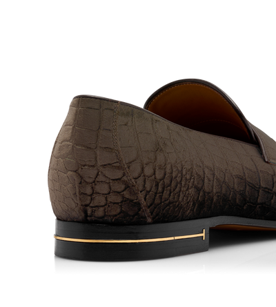 STAMPED CROC VELVET T HEEL GIGI LOAFER image number 4