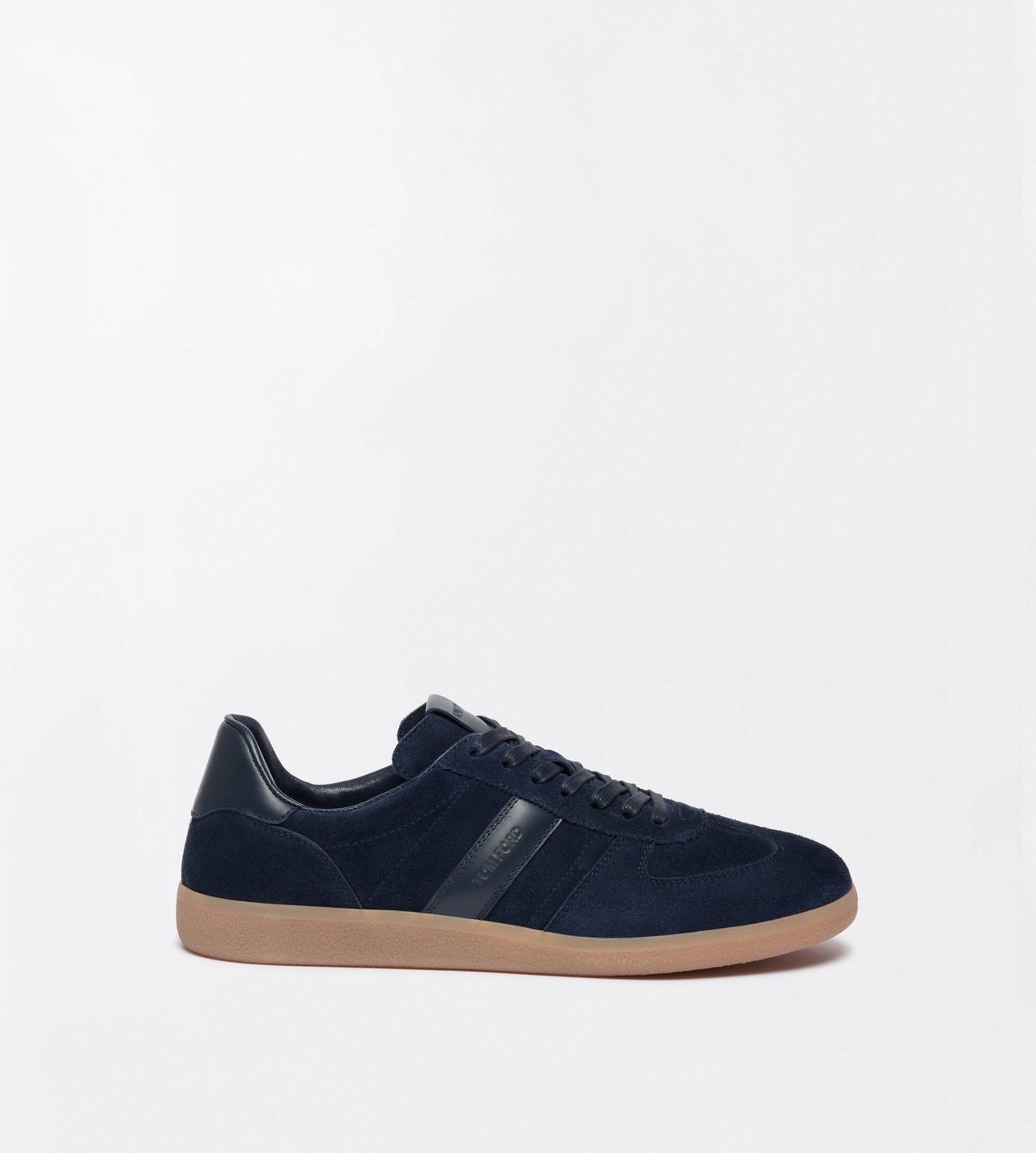 TOM FORD LEATHER MIDNIGHT BLUE + AMBER ARCHER SNEAKER