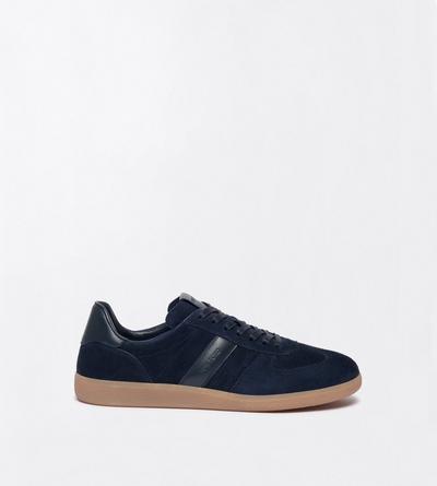 TOM FORD LEATHER MIDNIGHT BLUE + AMBER ARCHER SNEAKER