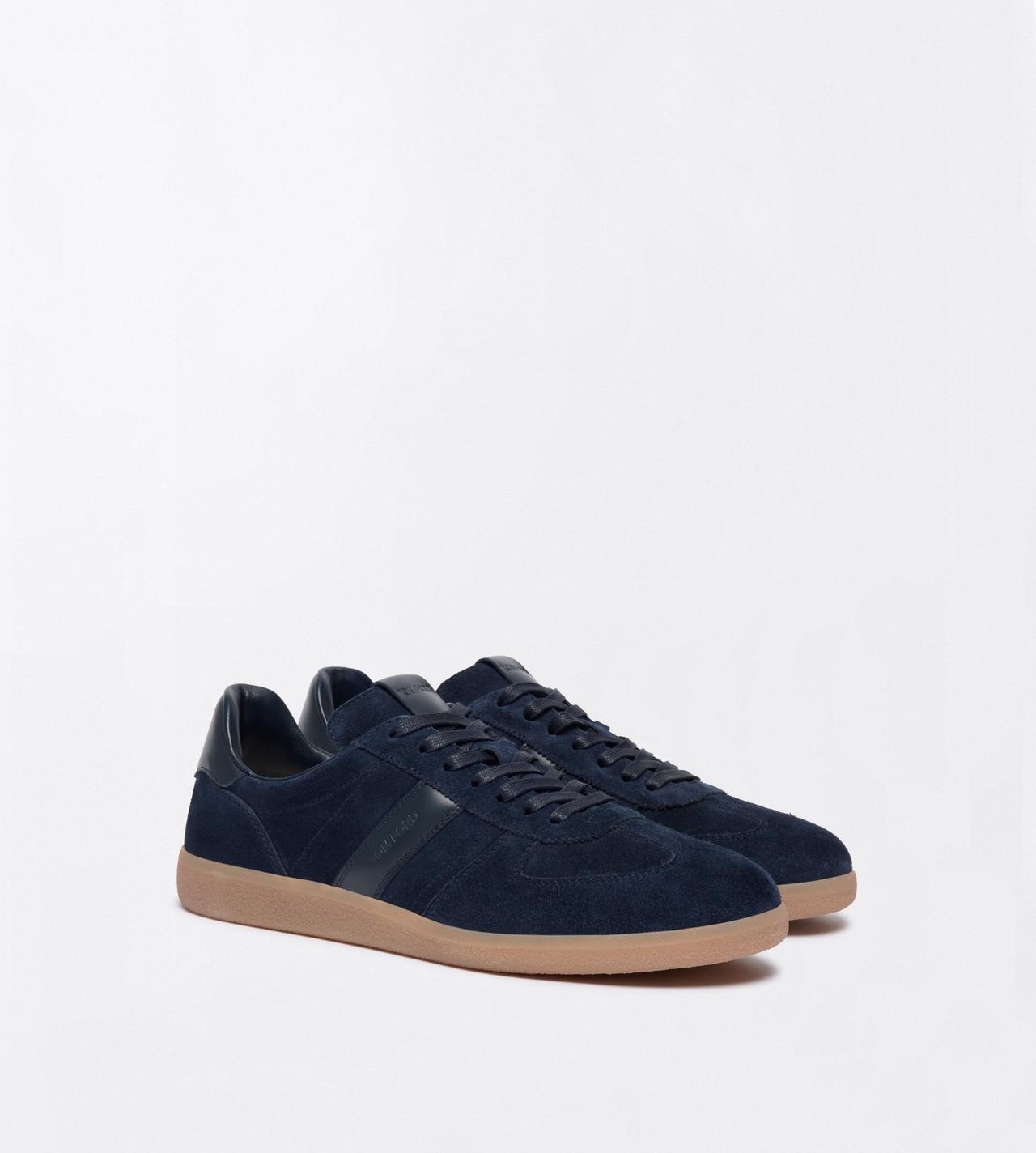 TOM FORD LEATHER MIDNIGHT BLUE + AMBER ARCHER SNEAKER