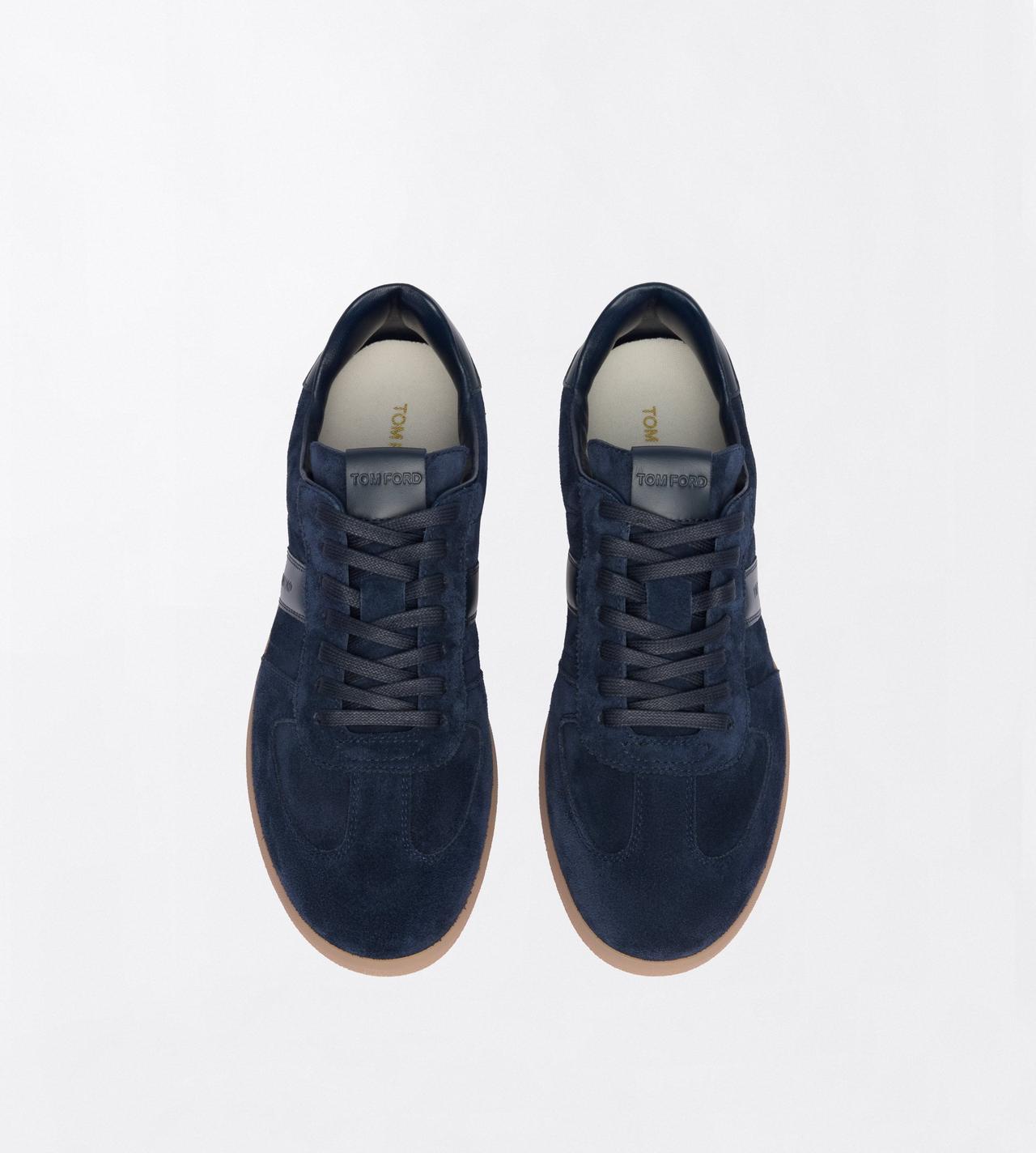 TOM FORD LEATHER MIDNIGHT BLUE + AMBER ARCHER SNEAKER