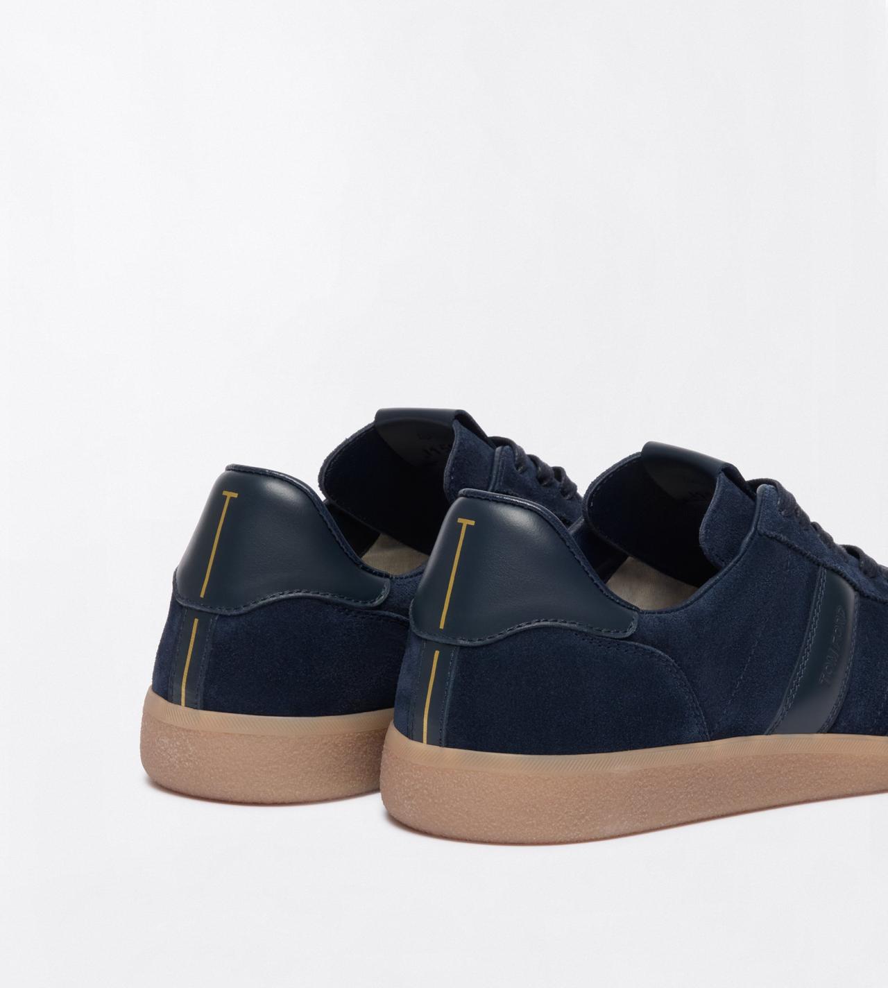 TOM FORD LEATHER MIDNIGHT BLUE + AMBER ARCHER SNEAKER