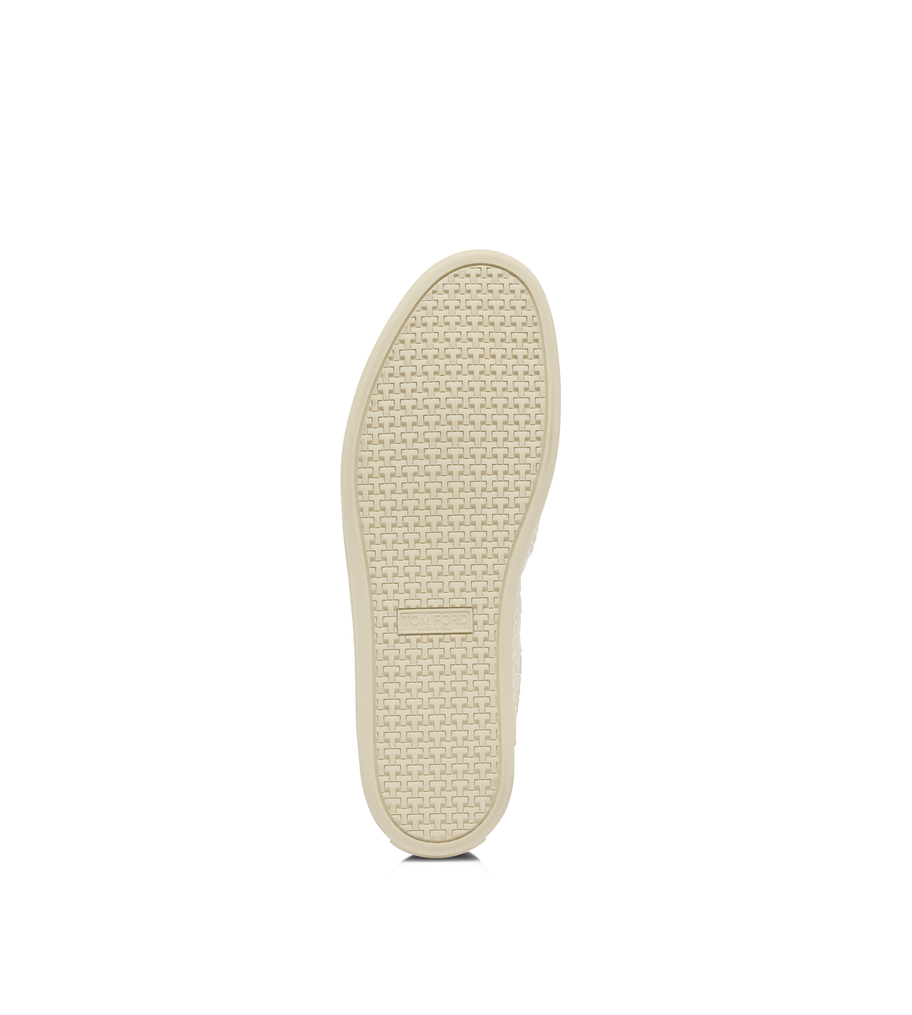 TOM FORD LEATHER IVORY + CREAM PRINTED ALLIGATOR WARWICK SNEAKER