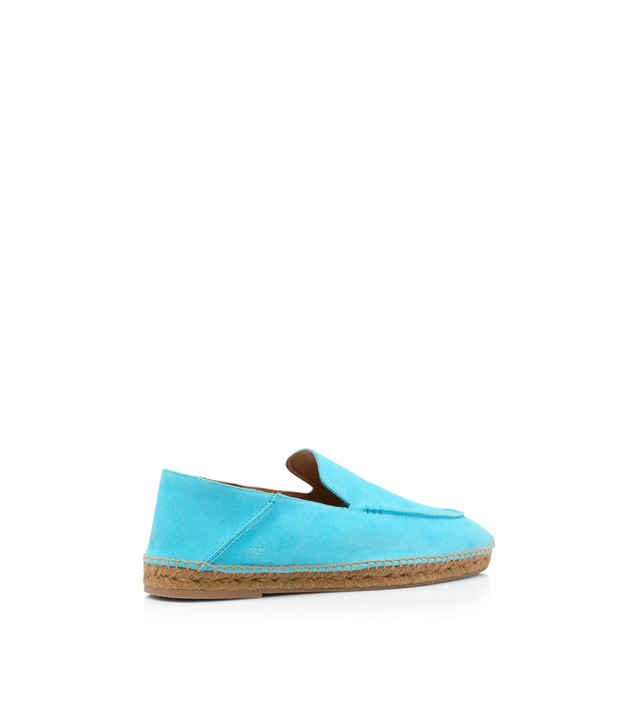 TOM FORD LEATHER AQUA BLUE + ECRU' SUEDE FINN ESPADRILLE