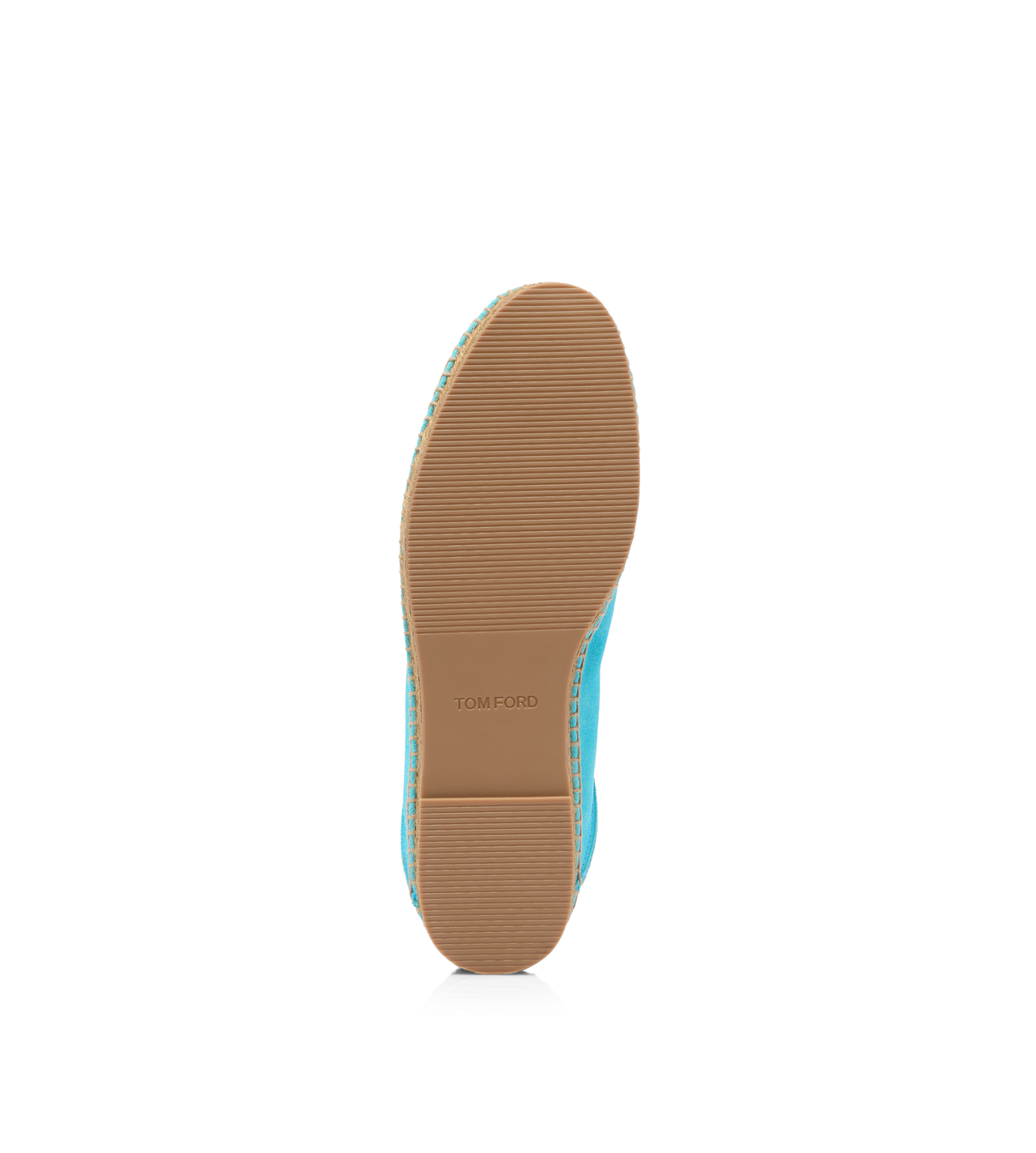 TOM FORD LEATHER AQUA BLUE + ECRU' SUEDE FINN ESPADRILLE