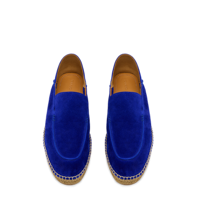 TOM FORD LEATHER ELECTRIC PURPLE + ECRU SUEDE FINN ESPADRILLE