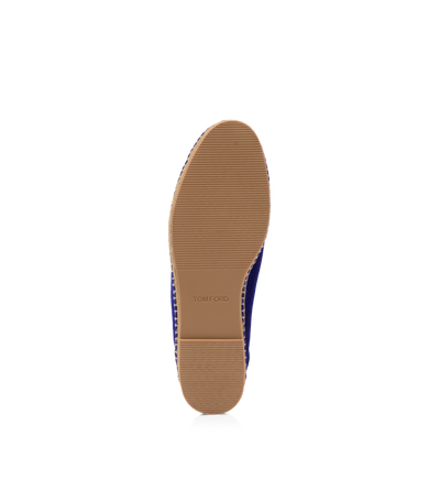 TOM FORD LEATHER ELECTRIC PURPLE + ECRU SUEDE FINN ESPADRILLE