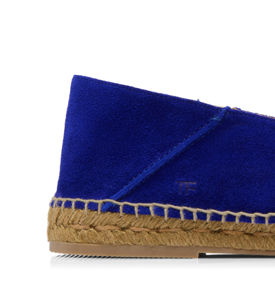 TOM FORD LEATHER ELECTRIC PURPLE + ECRU SUEDE FINN ESPADRILLE