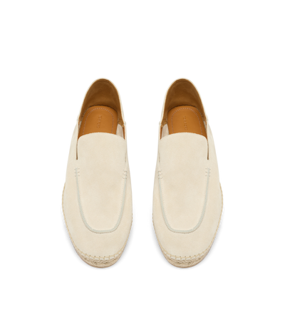 TOM FORD LEATHER MARBLE + TAUPE SUEDE FINN ESPADRILLE