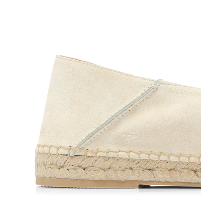 TOM FORD LEATHER MARBLE + TAUPE SUEDE FINN ESPADRILLE