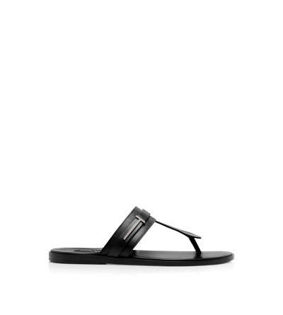SMOOTH LEATHER T-SANDAL image number 0