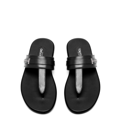 SMOOTH LEATHER T-SANDAL image number 1