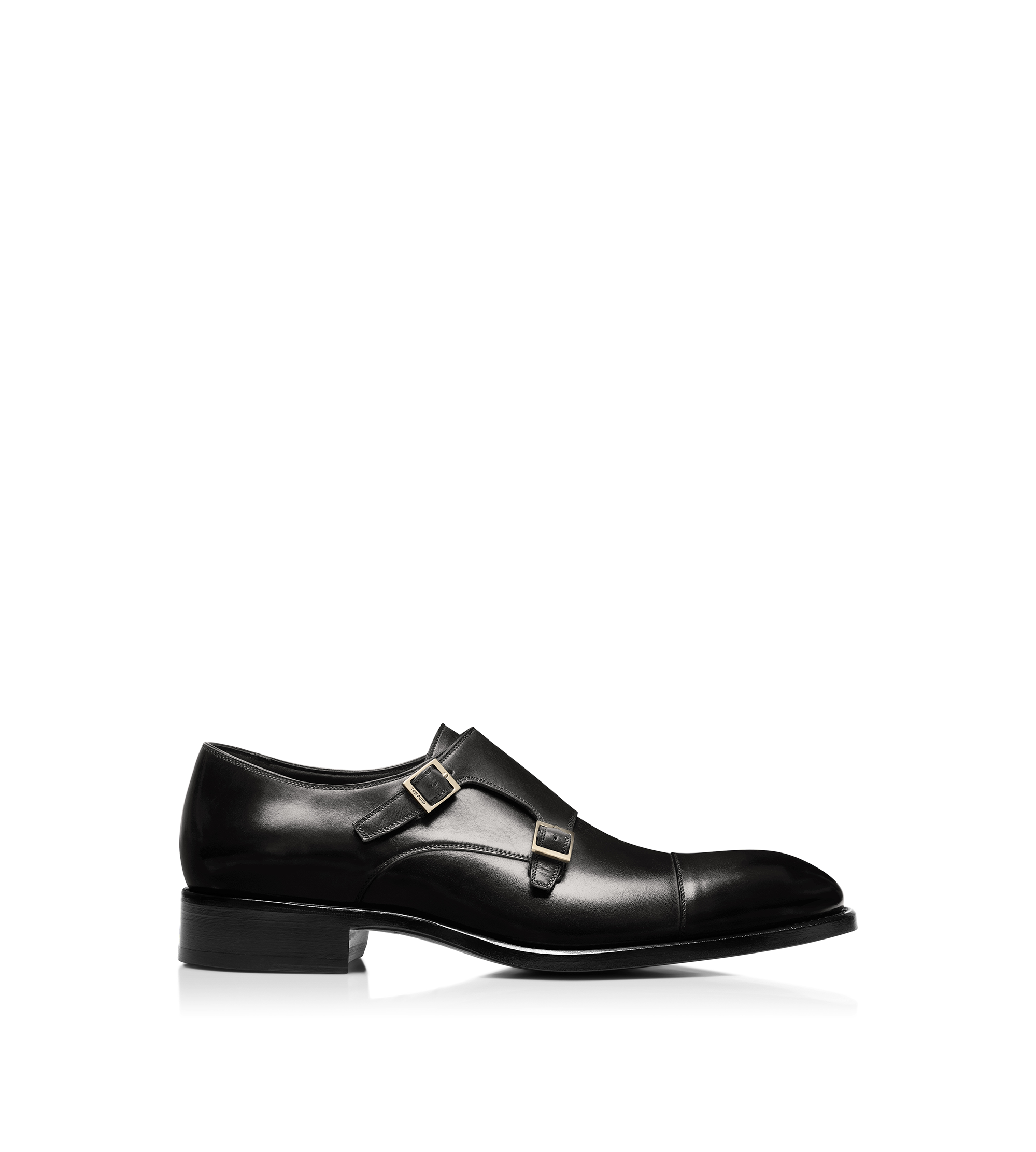 BURNISHED LEATHER VINCENT DOUBLE MONK STRAP