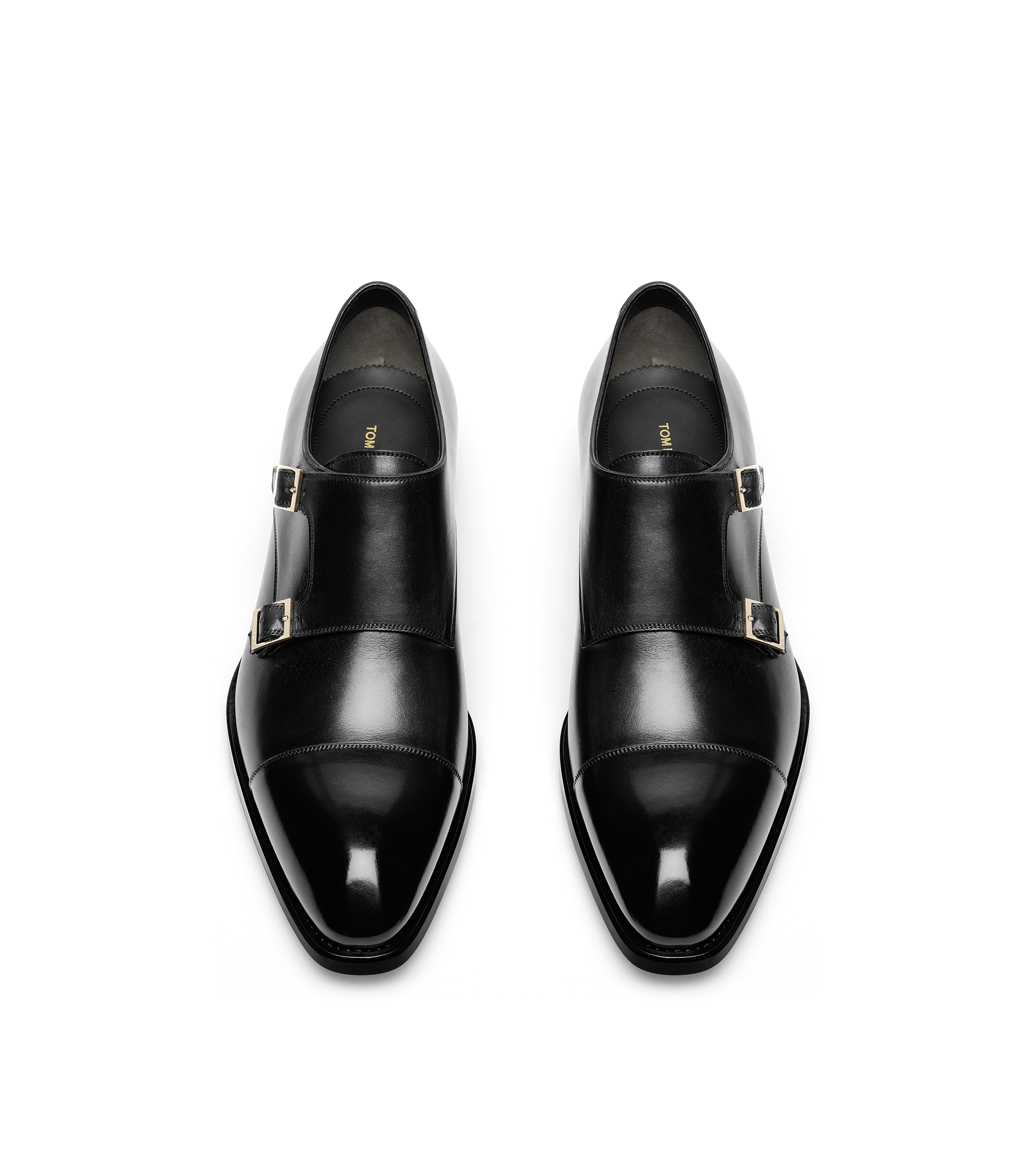 BURNISHED LEATHER VINCENT DOUBLE MONK STRAP
