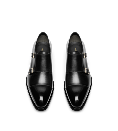 BURNISHED LEATHER VINCENT DOUBLE MONK STRAP image number 1