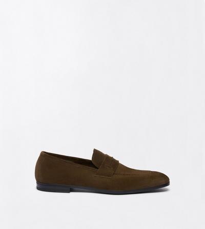 TOM FORD LEATHER KHAKI SUEDE SEAN PENNY LOAFER&nbsp;