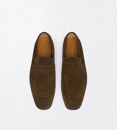 TOM FORD LEATHER KHAKI SUEDE SEAN PENNY LOAFER&nbsp;