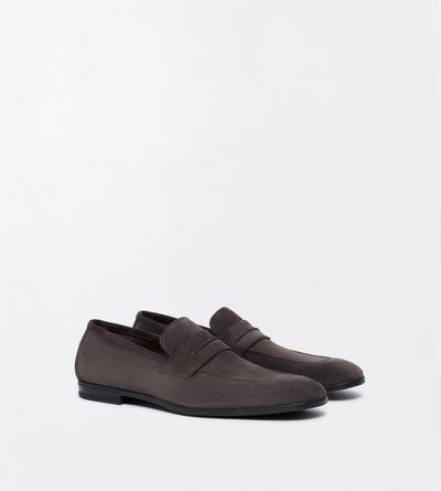 TOM FORD LEATHER ANTHRACITE SUEDE SEAN PENNY LOAFER&nbsp;