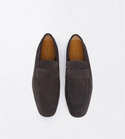 TOM FORD LEATHER ANTHRACITE SUEDE SEAN PENNY LOAFER&nbsp;