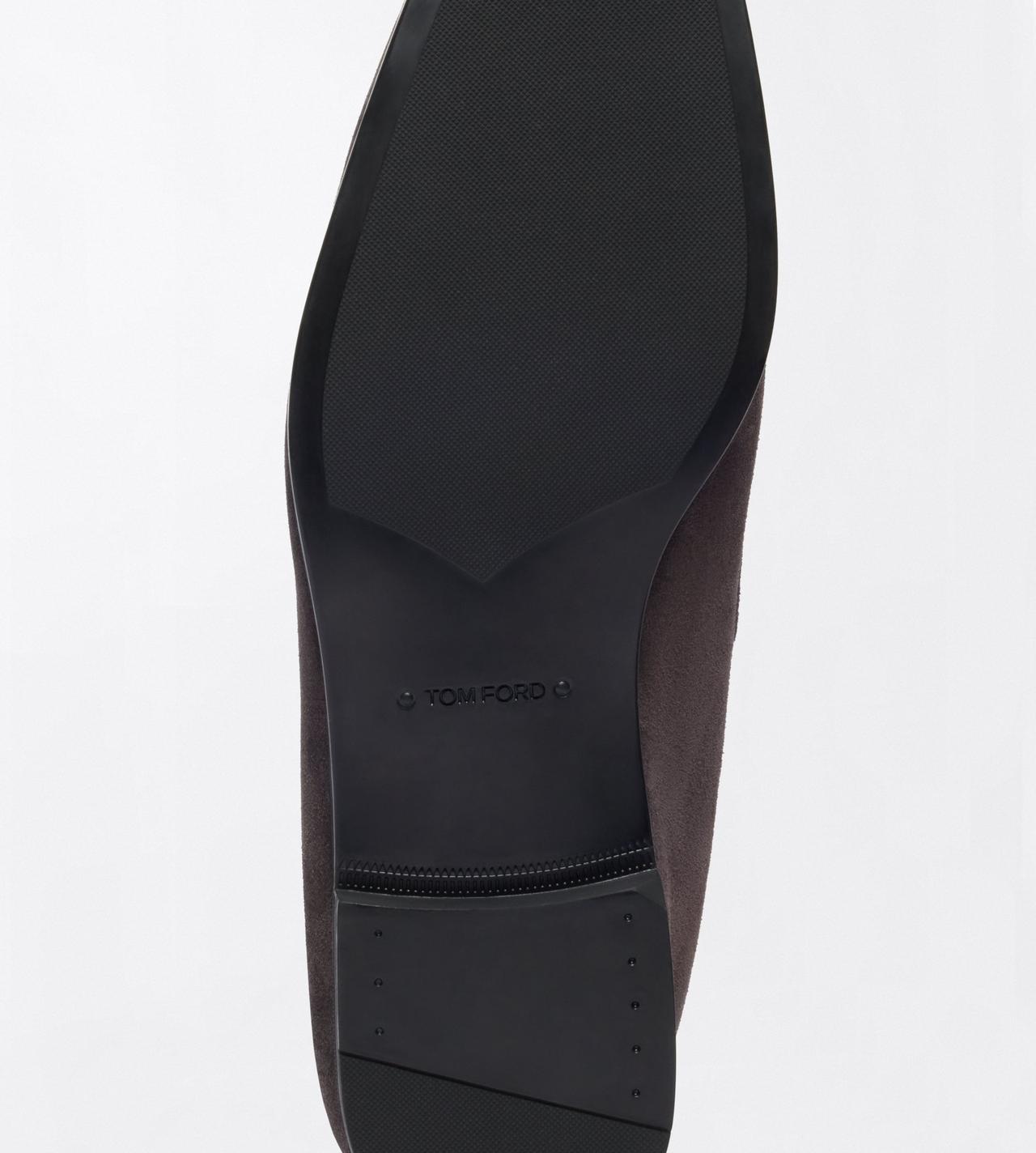 TOM FORD LEATHER ANTHRACITE SUEDE SEAN PENNY LOAFER&nbsp;