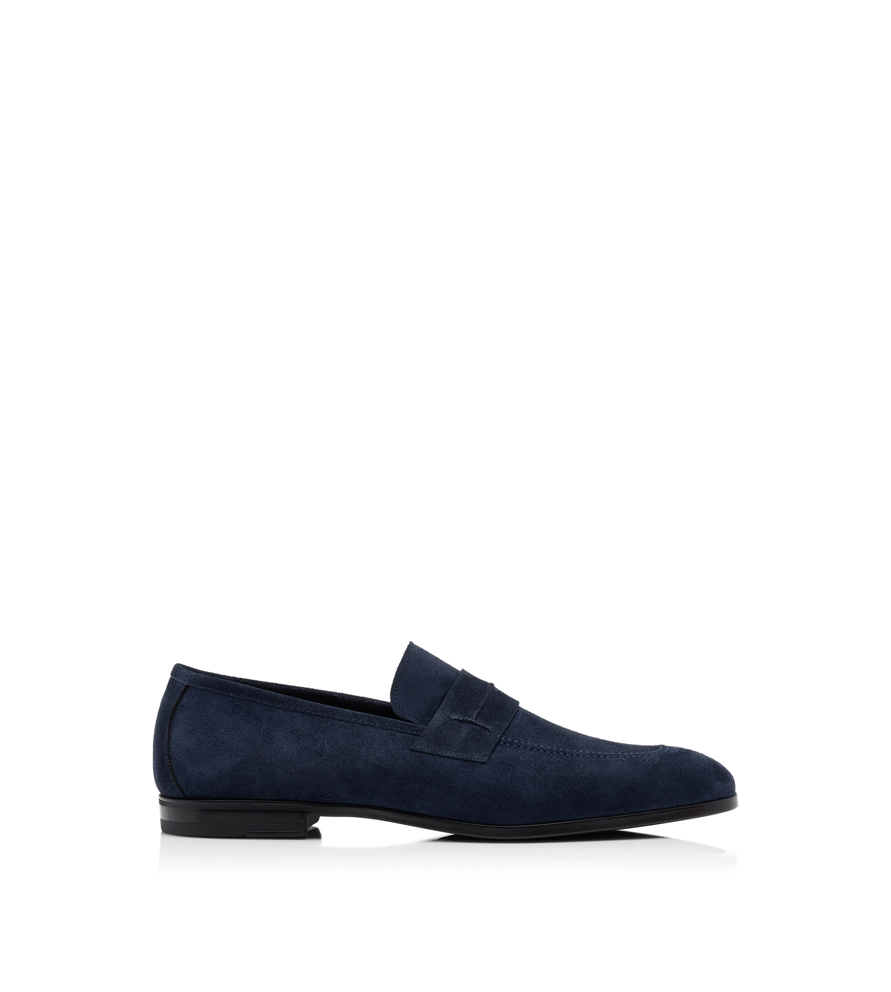 TOM FORD LEATHER MIDNIGHT MOCASSINO SEAN PENNY IN PELLE SCAMOSCIATA