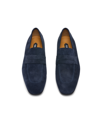 TOM FORD LEATHER MIDNIGHT MOCASSINO SEAN PENNY IN PELLE SCAMOSCIATA