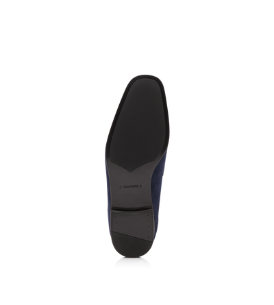 TOM FORD LEATHER MIDNIGHT MOCASSINO SEAN PENNY IN PELLE SCAMOSCIATA