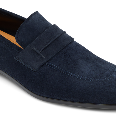 TOM FORD LEATHER MIDNIGHT MOCASSINO SEAN PENNY IN PELLE SCAMOSCIATA