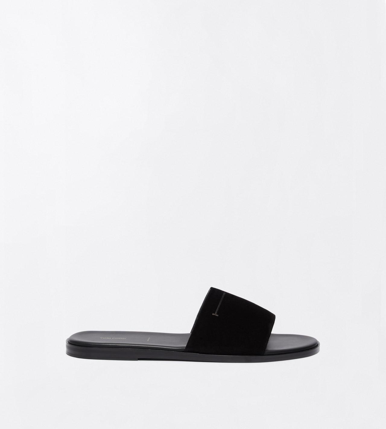 TOM FORD  BLACK SUEDE KAI SLIDE