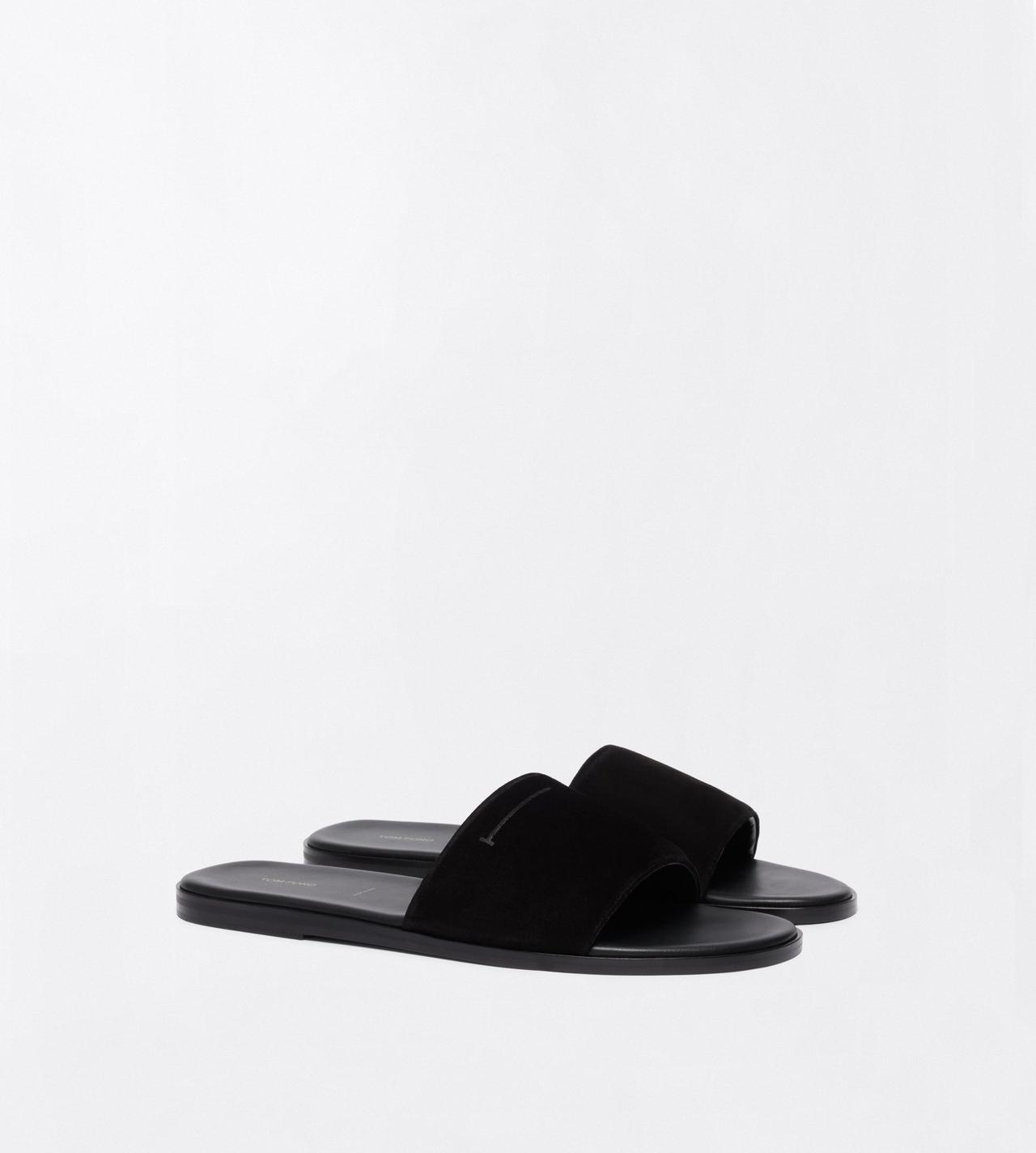 TOM FORD  BLACK SUEDE KAI SLIDE