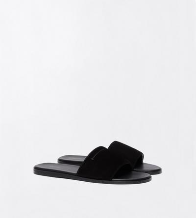 TOM FORD  BLACK SUEDE KAI SLIDE