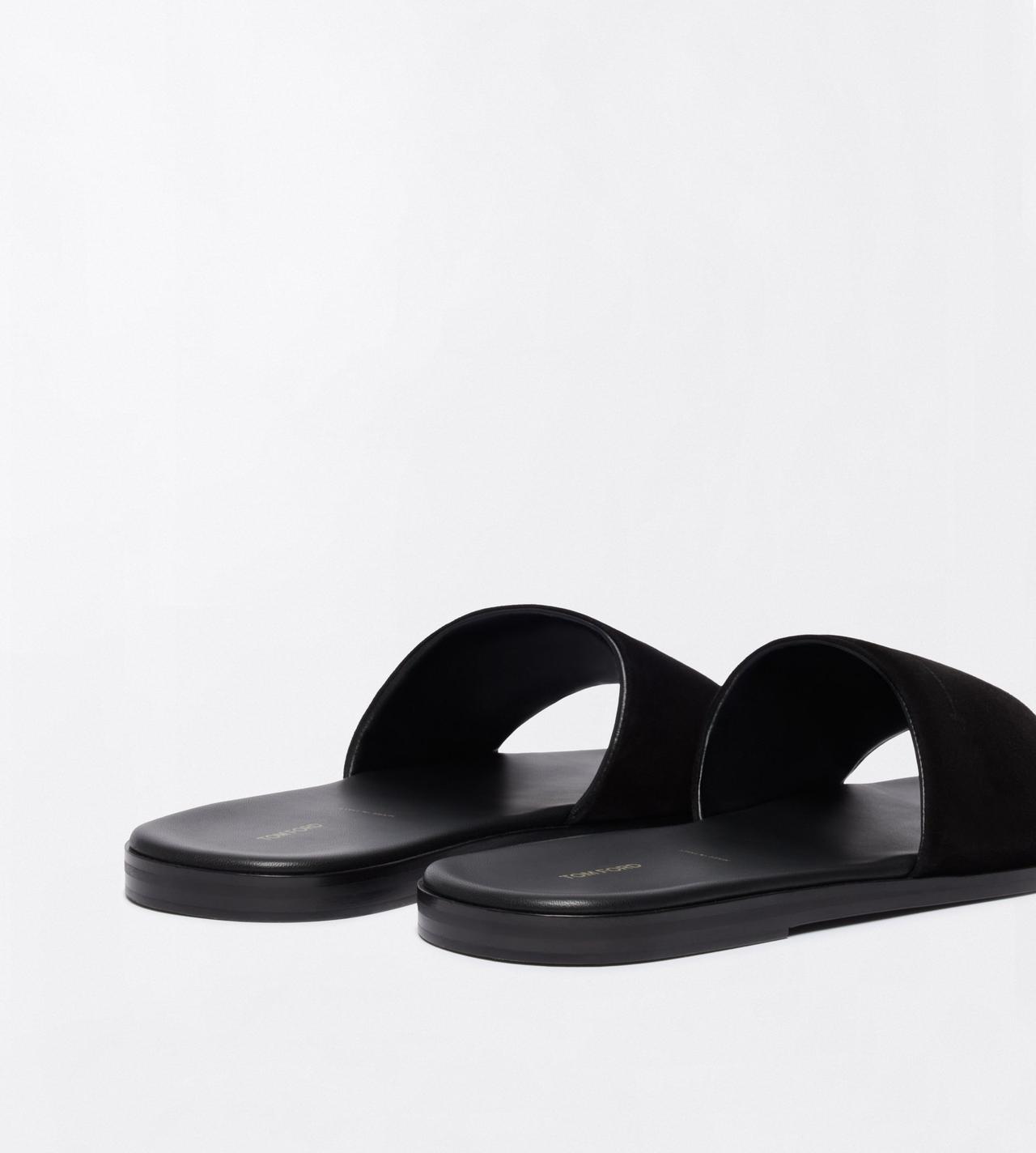 TOM FORD  BLACK SUEDE KAI SLIDE