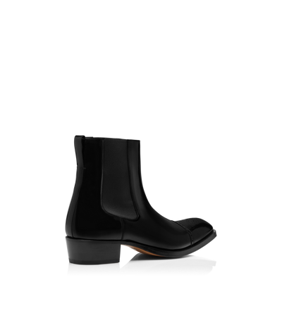 BURNISHED LEATHER VINCENT BROGUE CHELSEA BOOT image number 2