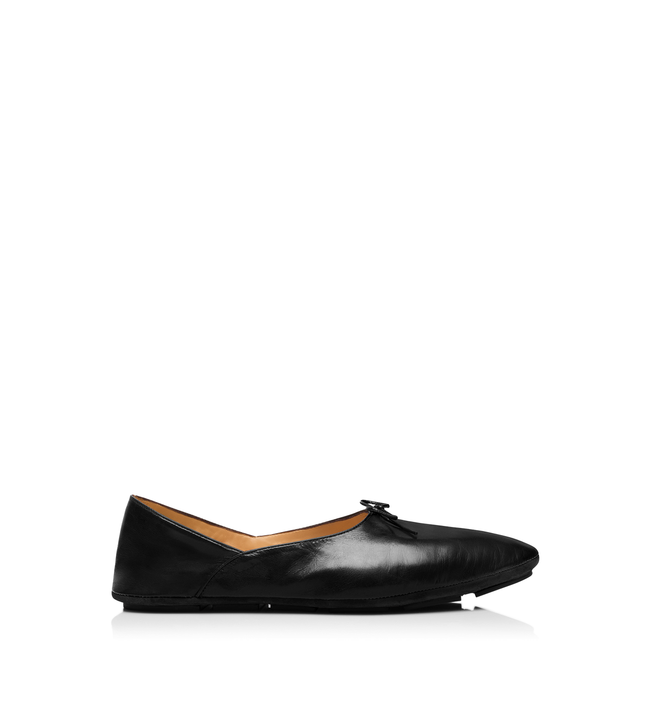 TOM FORD LEATHER BLACK KID LEATHER RUDOLF BALLET SHOE