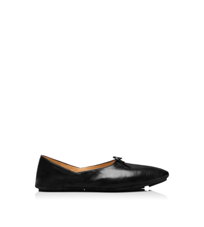 TOM FORD LEATHER BLACK KID LEATHER RUDOLF BALLET SHOE