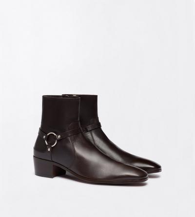TOM FORD LEATHER ESPRESSO SUPPLE LEATHER CLINT BOOT