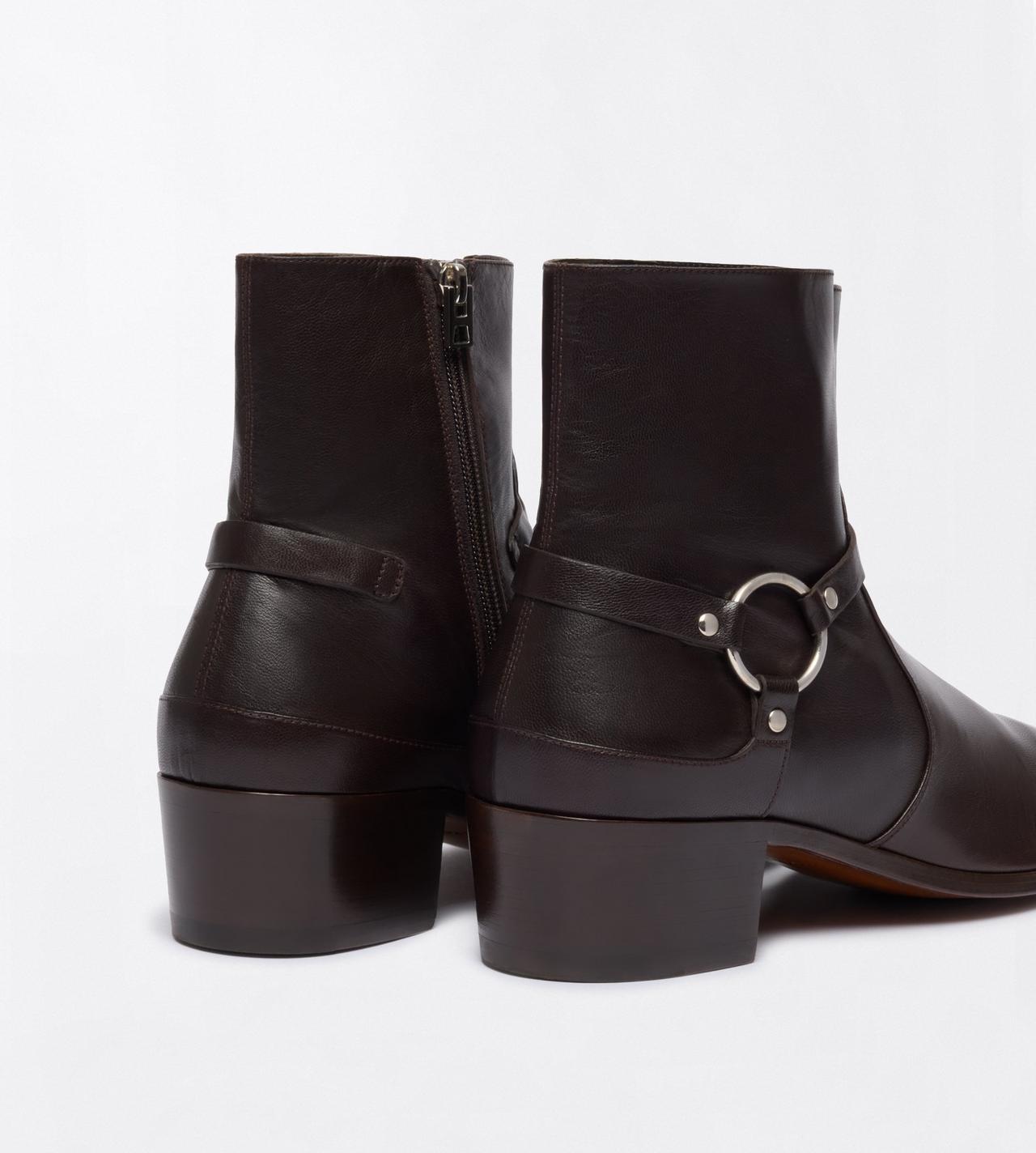 TOM FORD LEATHER ESPRESSO SUPPLE LEATHER CLINT BOOT