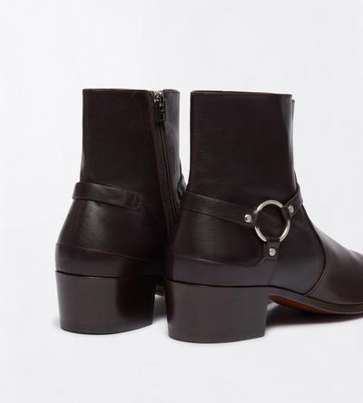 TOM FORD LEATHER ESPRESSO SUPPLE LEATHER CLINT BOOT