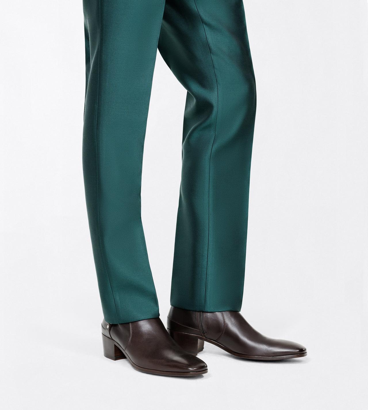 TOM FORD LEATHER ESPRESSO SUPPLE LEATHER CLINT BOOT