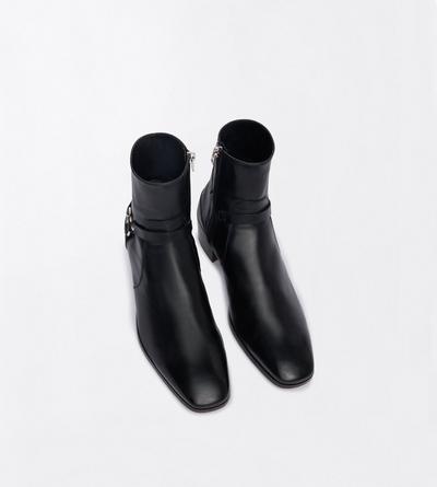TOM FORD LEATHER BLACK SUPPLE LEATHER CLINT BOOT