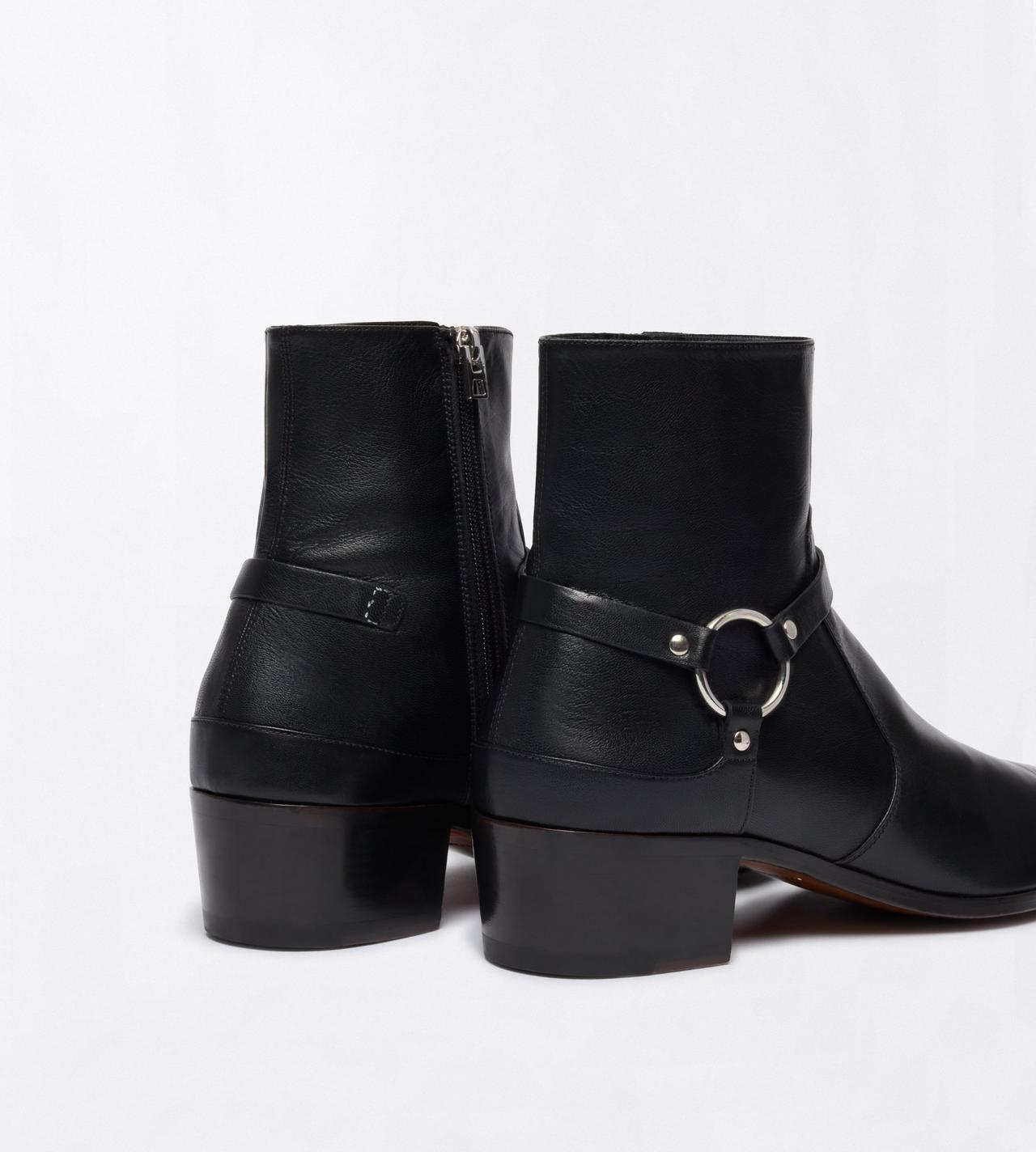TOM FORD LEATHER BLACK SUPPLE LEATHER CLINT BOOT