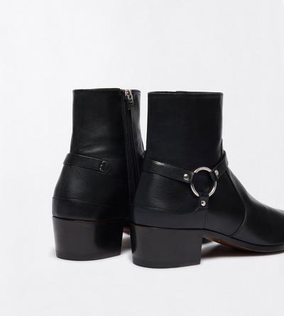 TOM FORD LEATHER BLACK SUPPLE LEATHER CLINT BOOT