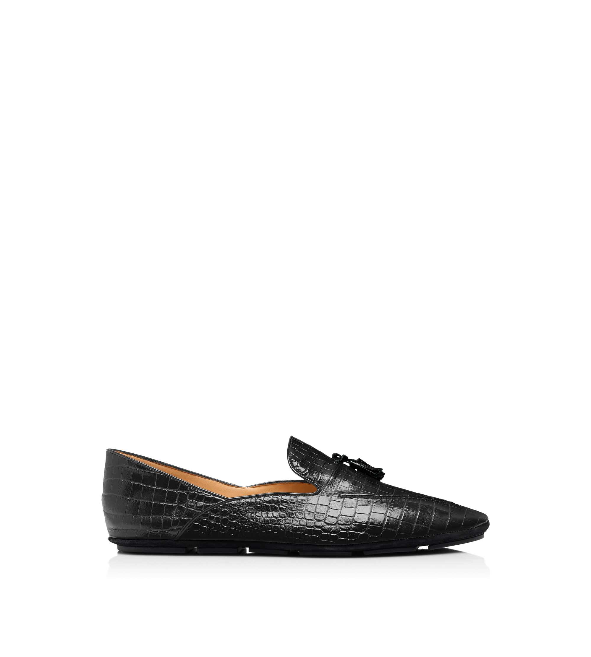 PRINTED ALLIGATOR LUCAS TASSEL SLIPPER | TOM FORD Fashion