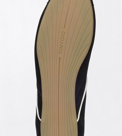 TOM FORD LEATHER BLACK + AMBER SUEDE ASTON SNEAKER