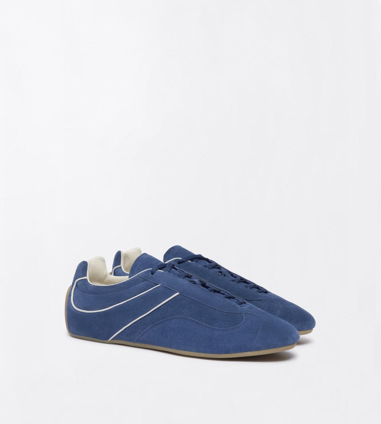 TOM FORD LEATHER BLUETTE + AMBER SUEDE ASTON SNEAKER