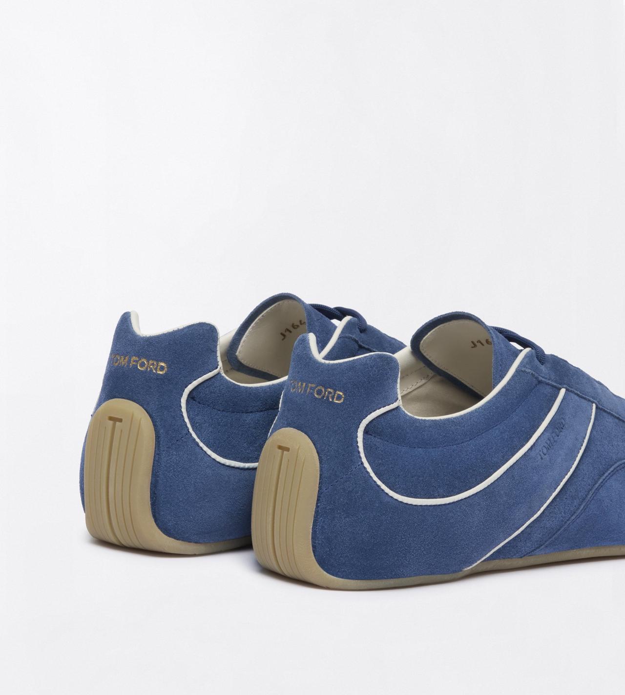 TOM FORD LEATHER BLUETTE + AMBER SUEDE ASTON SNEAKER
