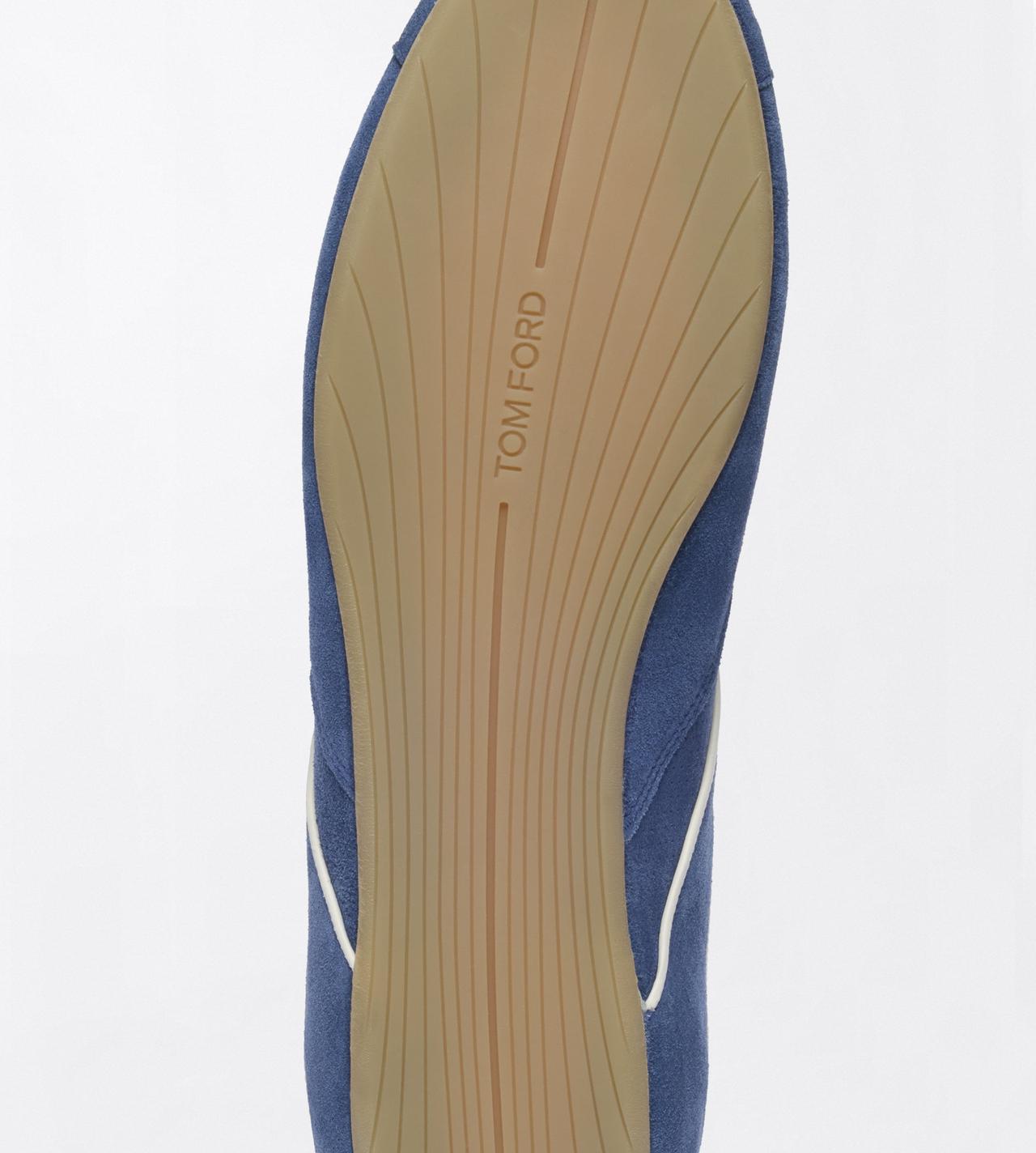 TOM FORD LEATHER BLUETTE + AMBER SUEDE ASTON SNEAKER