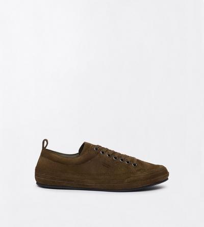 TOM FORD LEATHER KHAKI + BLACK DEAN SNEAKER