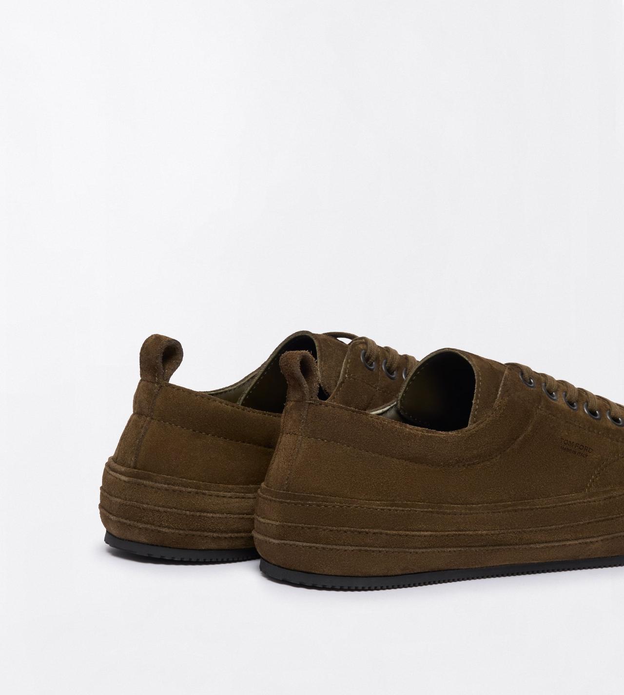 TOM FORD LEATHER KHAKI + BLACK DEAN SNEAKER