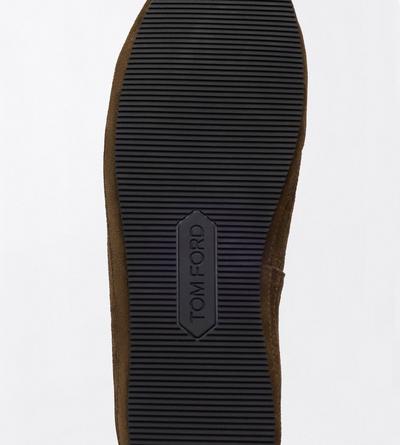 TOM FORD LEATHER KHAKI + BLACK DEAN SNEAKER